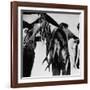 Boys with Food for People of Santa Rosalia Forced to Move Out of Town, Due to Copper Mine Closing-Loomis Dean-Framed Photographic Print