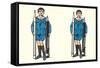 Boys with Large Pens and Pencils-null-Framed Stretched Canvas