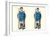 Boys with Large Pens and Pencils-null-Framed Premium Giclee Print