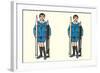 Boys with Large Pens and Pencils-null-Framed Art Print