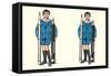 Boys with Large Pens and Pencils-null-Framed Stretched Canvas