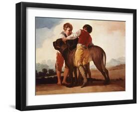 Boys with Mastiff-Suzanne Valadon-Framed Giclee Print