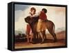 Boys with Mastiff-Suzanne Valadon-Framed Stretched Canvas