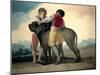 Boys with Mastiffs, 1786-Francisco de Goya-Mounted Giclee Print