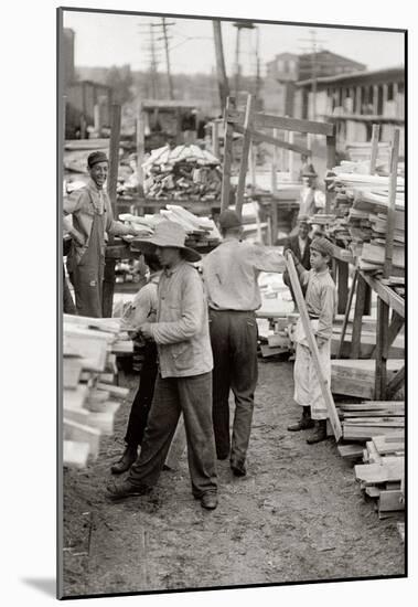 Boys Working 1910 Archival Photo Poster Print-null-Mounted Poster