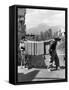 Boys Working in Pasta Factory Carry Rods of Pasta to Drying Rooms-Alfred Eisenstaedt-Framed Stretched Canvas