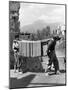 Boys Working in Pasta Factory Carry Rods of Pasta to Drying Rooms-Alfred Eisenstaedt-Mounted Photographic Print