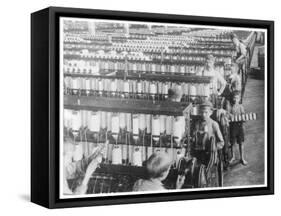 Boys Working in the Olympian Cotton Mills South Carolina-null-Framed Stretched Canvas