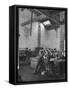 Boys Working on their Studies in the Physics Laboratory Class at Wells Cathedral Church-null-Framed Stretched Canvas