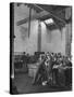 Boys Working on their Studies in the Physics Laboratory Class at Wells Cathedral Church-null-Stretched Canvas