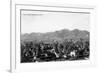 Bozeman, Montana - Panoramic View of Town-Lantern Press-Framed Premium Giclee Print