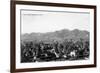 Bozeman, Montana - Panoramic View of Town-Lantern Press-Framed Premium Giclee Print