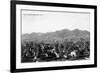 Bozeman, Montana - Panoramic View of Town-Lantern Press-Framed Premium Giclee Print