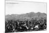 Bozeman, Montana - Panoramic View of Town-Lantern Press-Mounted Premium Giclee Print