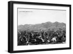 Bozeman, Montana - Panoramic View of Town-Lantern Press-Framed Art Print