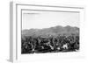 Bozeman, Montana - Panoramic View of Town-Lantern Press-Framed Art Print