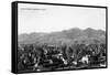 Bozeman, Montana - Panoramic View of Town-Lantern Press-Framed Stretched Canvas
