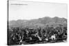 Bozeman, Montana - Panoramic View of Town-Lantern Press-Stretched Canvas