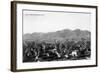 Bozeman, Montana - Panoramic View of Town-Lantern Press-Framed Art Print