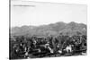 Bozeman, Montana - Panoramic View of Town-Lantern Press-Stretched Canvas