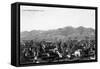 Bozeman, Montana - Panoramic View of Town-Lantern Press-Framed Stretched Canvas