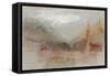 Bozen and the Dolomites-J. M. W. Turner-Framed Stretched Canvas