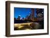 Bp Bridge at Millennium Park and Chicago Skyline at Dusk-Alan Klehr-Framed Photographic Print