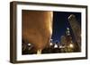 Bp Bridge at Millennium Park and Chicago Skyline at Dusk-Alan Klehr-Framed Photographic Print