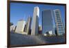 Bp Bridge in Millennium Park in Chicago, Early Morning in Autumn, with Skyline-Alan Klehr-Framed Photographic Print