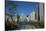 Bp Bridge in Millennium Park in Chicago, Early Morning in Autumn, with Skyline-Alan Klehr-Stretched Canvas