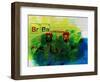 Br Ba Watercolor 1-Anna Malkin-Framed Art Print