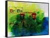 Br Ba Watercolor 1-Anna Malkin-Framed Stretched Canvas