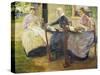 Brabant Lacemakers, 1894, Painting by Max Liebermann (1847-1935)-null-Stretched Canvas