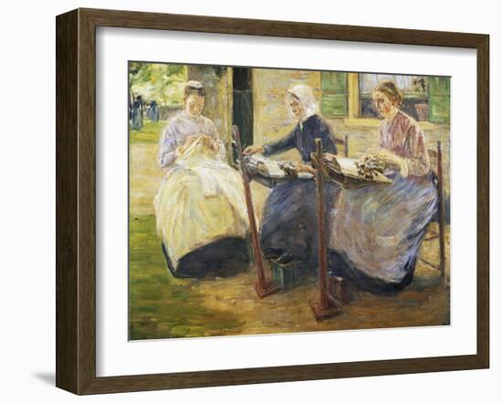 Brabant Lacemakers, 1894, Painting by Max Liebermann (1847-1935)-null-Framed Giclee Print