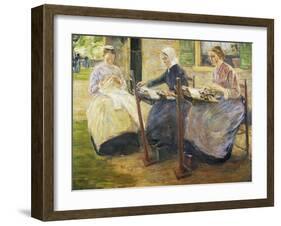 Brabant Lacemakers, 1894, Painting by Max Liebermann (1847-1935)-null-Framed Giclee Print