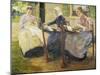 Brabant Lacemakers, 1894, Painting by Max Liebermann (1847-1935)-null-Mounted Giclee Print