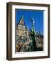 Brabo Fountain and Town Hall, Antwerp, Eastern Flanders, Belgium-Steve Vidler-Framed Photographic Print