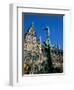 Brabo Fountain and Town Hall, Antwerp, Eastern Flanders, Belgium-Steve Vidler-Framed Photographic Print