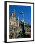 Brabo Fountain and Town Hall, Antwerp, Eastern Flanders, Belgium-Steve Vidler-Framed Photographic Print