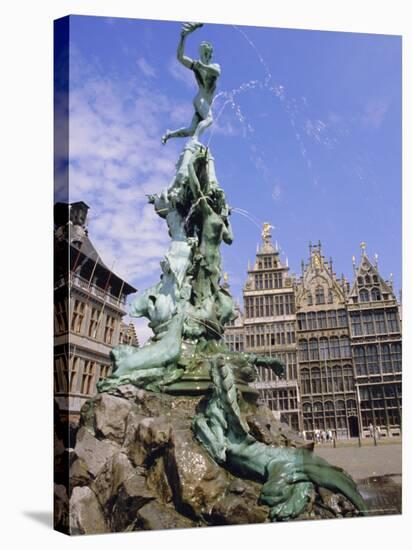 Brabo Statue, Antwerp, Belgium-Ken Gillham-Stretched Canvas