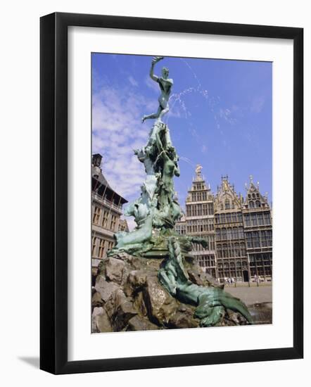 Brabo Statue, Antwerp, Belgium-Ken Gillham-Framed Photographic Print