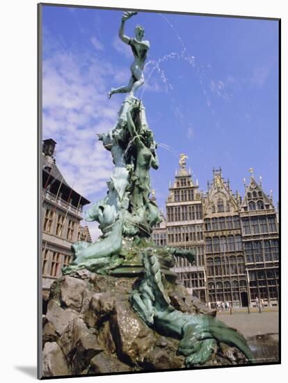 Brabo Statue, Antwerp, Belgium-Ken Gillham-Mounted Photographic Print