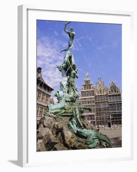 Brabo Statue, Antwerp, Belgium-Ken Gillham-Framed Photographic Print
