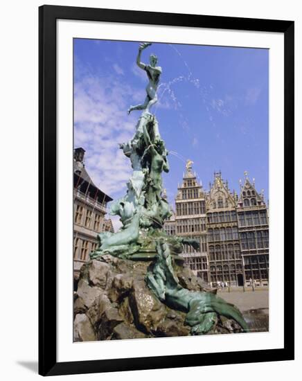 Brabo Statue, Antwerp, Belgium-Ken Gillham-Framed Photographic Print