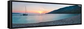 Brac Island, Zlatni Rat Beach at Sunset, Bol, Dalmatian Coast, Adriatic, Croatia, Europe-Matthew Williams-Ellis-Framed Stretched Canvas