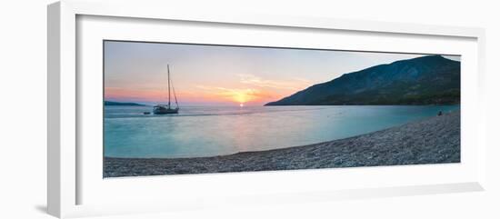 Brac Island, Zlatni Rat Beach at Sunset, Bol, Dalmatian Coast, Adriatic, Croatia, Europe-Matthew Williams-Ellis-Framed Photographic Print