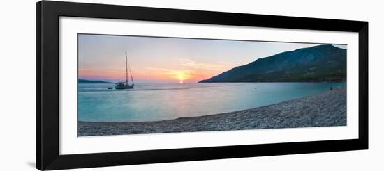 Brac Island, Zlatni Rat Beach at Sunset, Bol, Dalmatian Coast, Adriatic, Croatia, Europe-Matthew Williams-Ellis-Framed Photographic Print