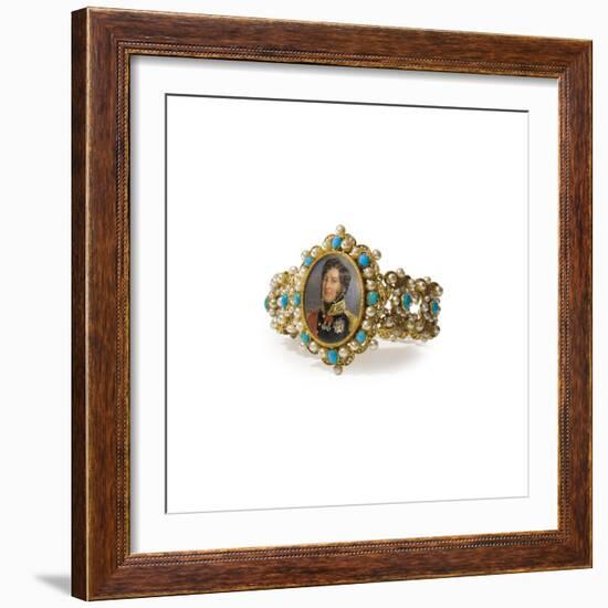 Bracelet Containing a Miniature of Louis-Philippe I, King of the French-French School-Framed Giclee Print