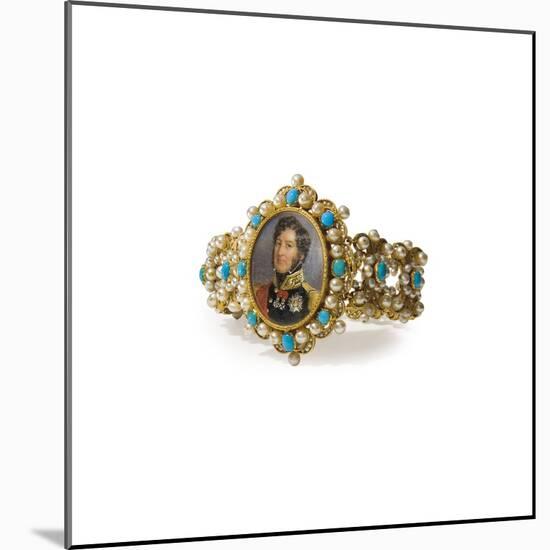 Bracelet Containing a Miniature of Louis-Philippe I, King of the French-French School-Mounted Giclee Print