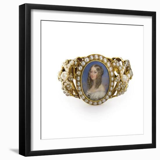 Bracelet Containing a Miniature of Victoiria, Duchess of Nemours-French School-Framed Giclee Print